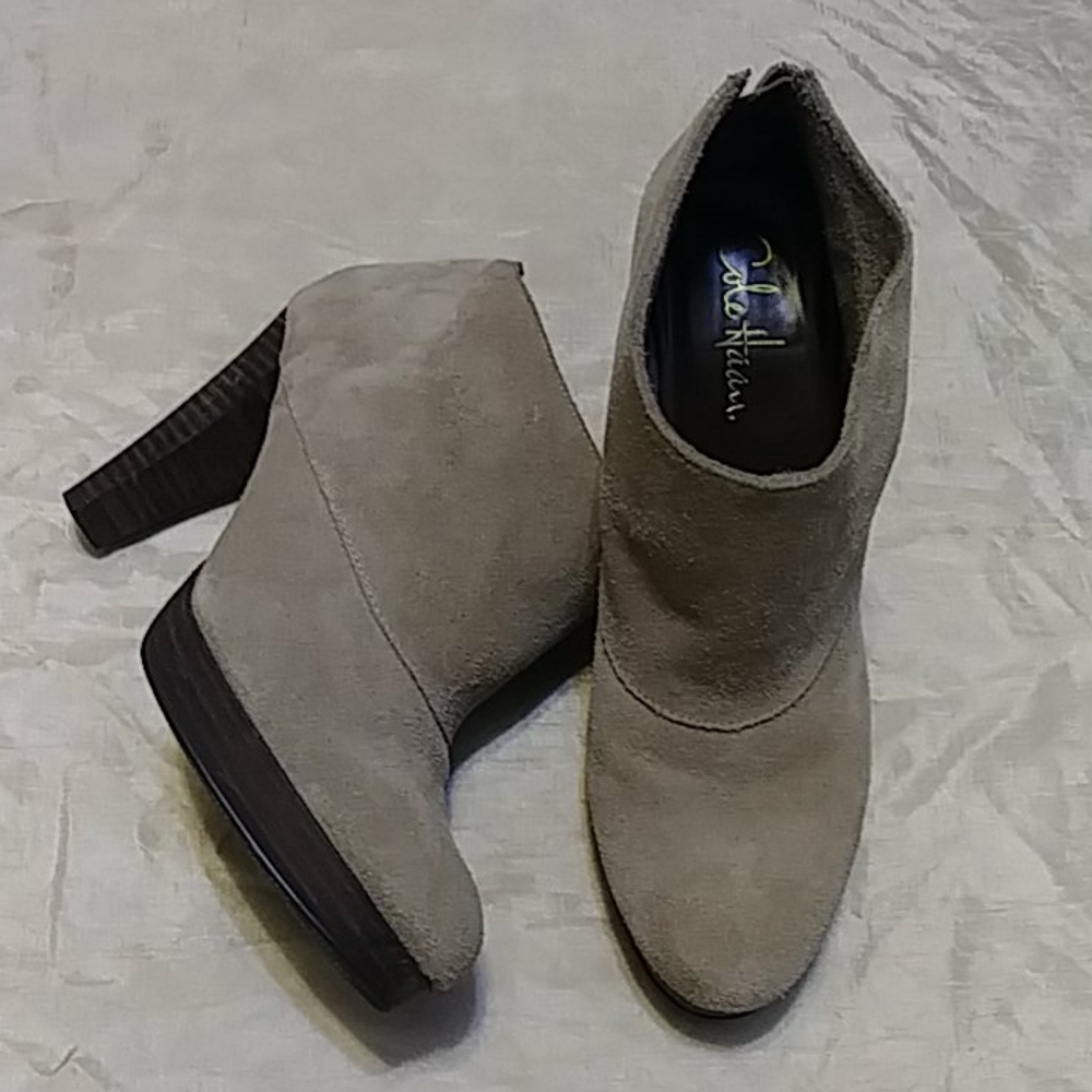 Cole Haan Tan Suede Heels